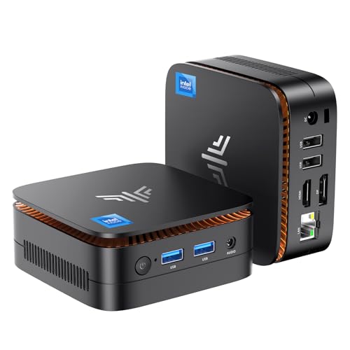 NiPoGi E1 Mini PC Ιntel Twin Lake N150(Aufgerüstet N100) Unterstützt W-11 Pro 16 GB RAM 1TB M.2 SSD, Mini-Desktop-Computer 4K@60HZ UHD Dual Display HDMI+DP 1.4/Dual Bande WiFi/BT4.2/RJ45/VESA von NiPoGi