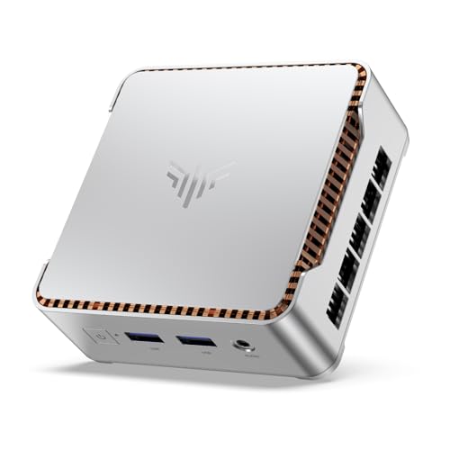 NiPoGi E2 Mini PC W-11 Pro, Ιntel Twin Lake N150(bis zu 3,6 GHz, 6 W TDP), 16 GB DDR4 512 GB M.2 SSD Mini Desktop Computer, 4K Dual Display, HDMI 2.0, DP, Dual-WiFi, VESA-Halterung für Schule, Büro. von NiPoGi