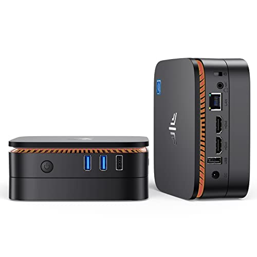 NiPoGi GK1 Mini PC Windows 11, Ιntel Celeron J4105 Mini Computer, 4GB DDR4 RAM 64GB eMMC Mini Desktop PC, 4K HD Business Keiner PC mit 2.4G+5G WLAN/Gigabit Ethernet/ 2X HDMI |Small Form Factor von NiPoGi