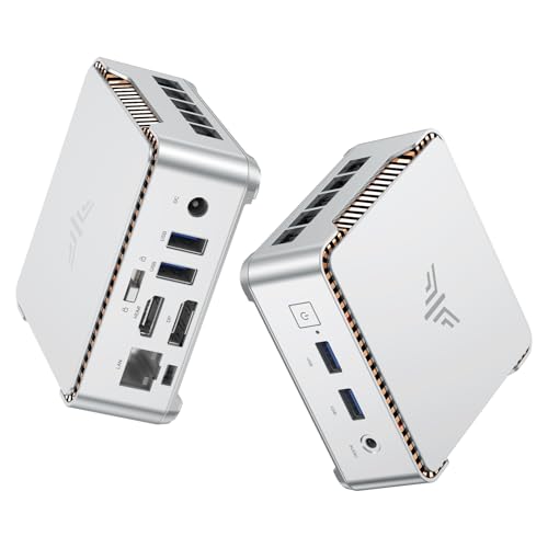 NiPoGi E2 Mini PC W-11 Pro, Ιntel Alder Lake-Ν97(bis zu 3,6 GHz, 12 W TDP), 16 GB DDR4 256 GB M.2 SSD Mini Desktop Computer, Gigabit Ethernet/HDMI 2.0/DP/4K UHD Dual Display Micro PC für Büro/Schule von NiPoGi