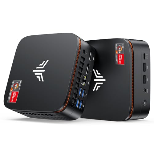 NiPoGi H1 Mini PC W-11 PRO mit ΑΜD Ryzen 7 6800H(Max 4.7GHz,8C/16T)32GB(16+16GB)DDR5 4800MHz/1TB M.2 NVMe SSD,Desktop PC Für Büro DP2.0+HDMI 2.0+Type-C 4K Triple Display/WiFi 6/BT 5.2/VESA-Unterstützt von NiPoGi