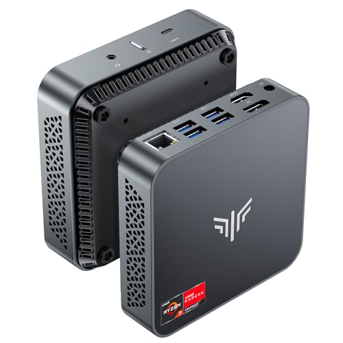 NiPoGi Mini PC, AMD Ryzen 7 5700U(Bis zu 4.3 GHz,8C/16T) 16GB DDR4 512GB SSD Micro Desktop Computer Für Büro/Heimkino/Meeting/Business/Trip【Wifi6/Bluetooth5,2/DP+HDMI/USB-C】 von NiPoGi
