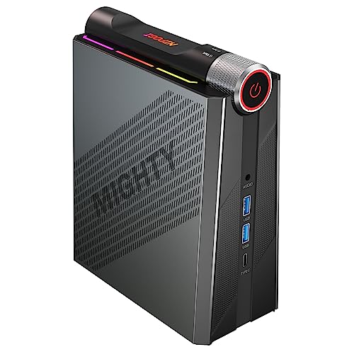 NiPoGi Mini PC Intel Core i7-12650H (bis zu 4,70GHz, 10C/16T), 32GB (16GB*2) DDR4 512GB M.2 NVME SSD Mini-Desktop-Computer, 4K UHD Triple Display, WiFi 6, BT 5.2, AD08 Mini Tower PC für Büro/Zuhause von NiPoGi