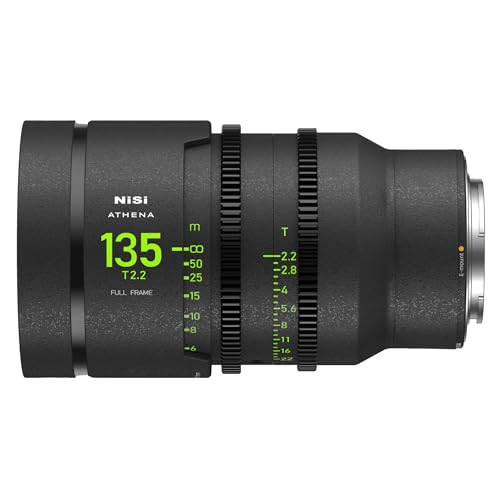 NiSi Athena 135mm T2,2 Prime Cine Objektiv Vollformatobjektiv für Sony E-Mount (Ohne Drop-In-Filter) von NiSi