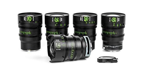 NiSi Athena Prime Cine Objektiv Set für L-Mount (14mm T2.4, 25mm T1.9, 35mm T1.9, 50mm T1.9, 85mm T1.9, 4x5,65" Black Mist 1/8, 4x5,65" Polarisationsfilter, Hartschalenkoffer) von NiSi