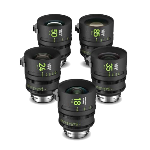 NiSi Aureus Prime Full-Frame Cinema-Objektivset mit manuellem Fokus für PL-Mount (18mm T1.4, 24mm T1.4, 35mm T1.4, 50mm T1.4, 85mm T1.4, Hartschalenkoffer) von NiSi
