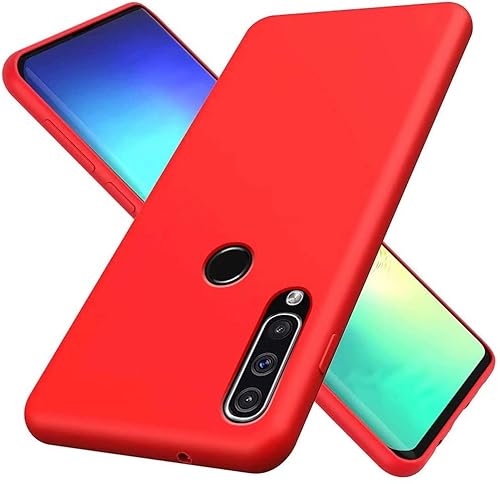 NiaCoCo Kompatibel mit Huawei P30 Lite Hülle Ultra Dünn Anti Stoßfest Cover PC Silikon Kratzer Schutzhülle Handyhülle für Huawei P30 Lite Handyschale-Rot von NiaCoCo