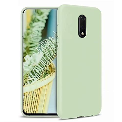 NiaCoCo Kompatibel mit OnePlus 7 Schutzhülle, ultradünn, stoßfest, Flüssigsilikon, Schutzhülle für Telefon, weiches Gel, Mikrofaser, Gummi, Kratzfest, Grün von NiaCoCo