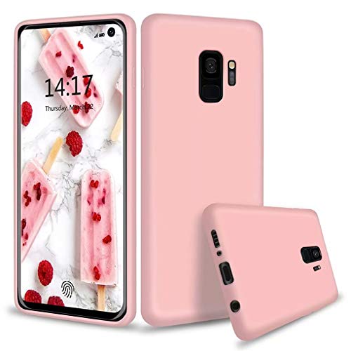 NiaCoCo Kompatibel mit Samsung Galaxy S9 Hülle Ultra Dünn Anti Stoßfest Cover PC Silikon Kratzer Schutzhülle Handyhülle für Samsung Galaxy S9 Phone Shell-Rosegold von NiaCoCo