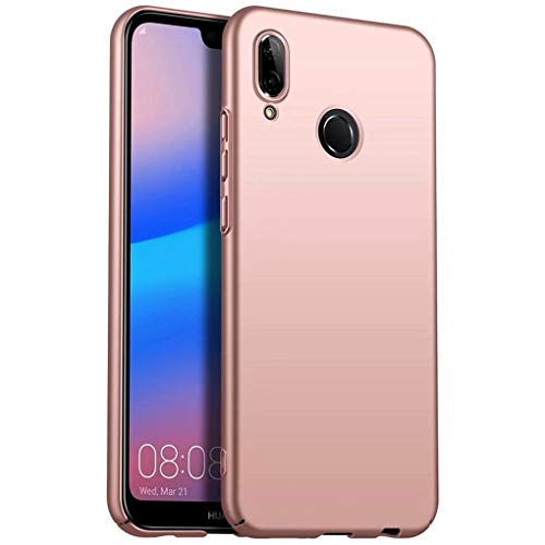 NiaCoCo Kompatibel mit Schutzhülle Huawei P20 Lite/Nova 3 Fallschutz, PC, Silikon, stoßfest, ultradünn, Kratzfest, Schutzhülle für Huawei P20 Lite/Nova 3, Roségold von NiaCoCo