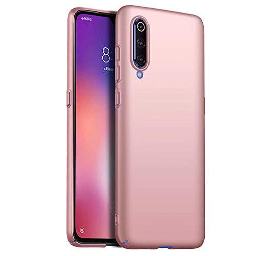 NiaCoCo Kompatibel mit Xiaomi Mi 9 SE Hülle Harter PC Silikon stoßfest Ultra dünn Anti Scratch Telefon Schutzhülle zum Xiaomi Mi 9 SE Handyhülle-Rosegold von NiaCoCo