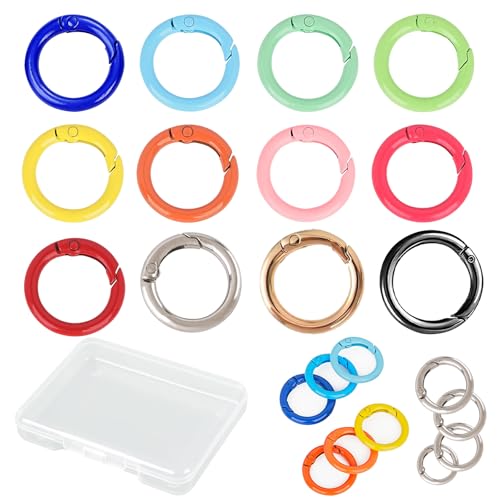 Niaciswe Runde Karabiner Schlüsselring 32 Stück Karabiner Rund Runde Karabiner Schlüsselanhänger Karabinerhaken Rund Schlüsselring Klein Clip Ringe Haken für Bastelarbeiten DIY Schlüssel (12 Farben) Niaciswe Runde Karabiner Schlüsselring 32 Stück Karabiner Rund Runde Karabiner Schlüsselanhänger Karabinerhaken Rund Schlüsselring Klein Clip Ringe Haken für Bastelarbeiten DIY Schlüssel (12 Farben) von Niaciswe