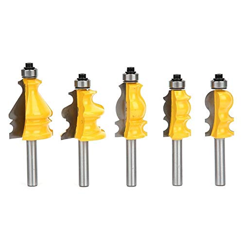 5pcs Fräser für Oberfräse 8mm Schaft Handlauf Fräser Schranktür Top Line Fräser Holzbearbeitung von Niady