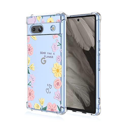 Niaoszhex Blume Fall Hülle für Google Pixel 7A,TPU-Material,Drop-Proof Fall,volle Vier Ecken Schutzhülle.(A14) von Niaoszhex