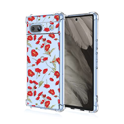 Niaoszhex Blume Fall Hülle für Google Pixel 7A,TPU-Material,Drop-Proof Fall,volle Vier Ecken Schutzhülle.(A87) von Niaoszhex