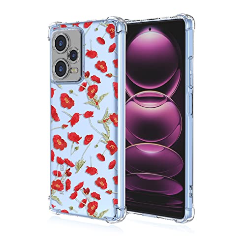 Niaoszhex Blume Fall Hülle für Xiaomi Redmi Note 12 Pro 5G,TPU-Material,Drop-Proof Fall,volle Vier Ecken Schutzhülle.(A87) von Niaoszhex