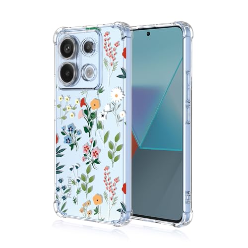 Niaoszhex Blume Fall Hülle für Xiaomi Redmi Note 13 Pro 5G,TPU-Material,Drop-Proof Fall,volle Vier Ecken Schutzhülle.(A95) von Niaoszhex