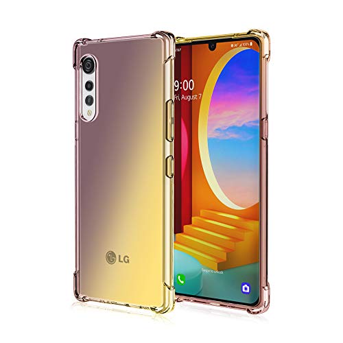 Niaoszhex Hülle für LG Velvet 5G/4G, TPU-Silikonhülle, Anti-Fall-Softshell, Vier-Ecken-Airbag,Anti-Drop staubdicht Stoßfest Hülle (schwarzes Gold) von Niaoszhex
