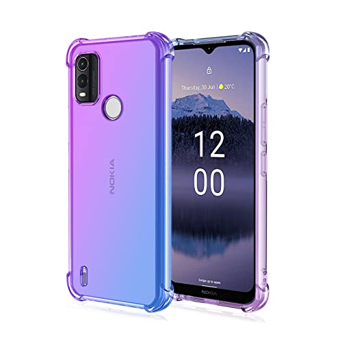 Niaoszhex Hülle für Nokia G11 Plus, TPU-Silikonhülle, Anti-Fall-Softshell, Vier-Ecken-Airbag,Anti-Drop staubdicht Stoßfest Hülle (Lila blau) von Niaoszhex