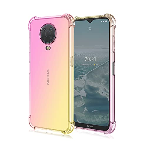 Niaoszhex Hülle für Nokia G20, TPU-Silikonhülle, Anti-Fall-Softshell, Vier-Ecken-Airbag,Anti-Drop staubdicht Stoßfest Hülle (Rosa Gold) von Niaoszhex