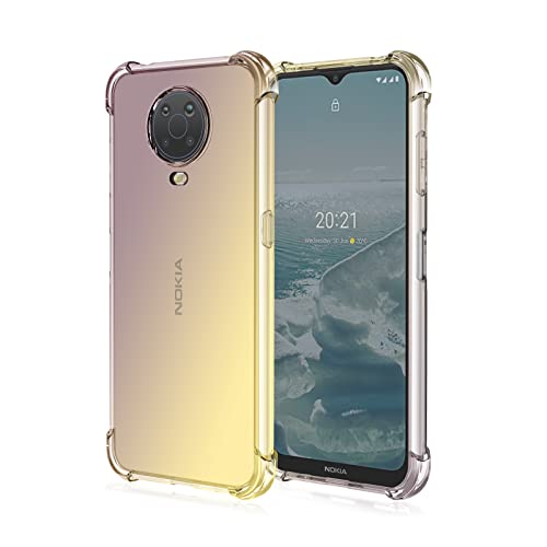 Niaoszhex Hülle für Nokia G20, TPU-Silikonhülle, Anti-Fall-Softshell, Vier-Ecken-Airbag,Anti-Drop staubdicht Stoßfest Hülle (schwarzes Gold) von Niaoszhex