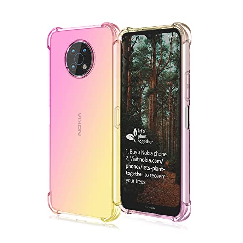 Niaoszhex Hülle für Nokia G50 5G, TPU-Silikonhülle, Anti-Fall-Softshell, Vier-Ecken-Airbag,Anti-Drop staubdicht Stoßfest Hülle (Rosa Gold) von Niaoszhex