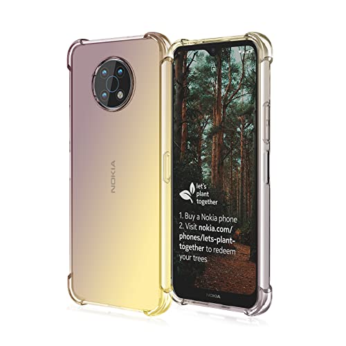 Niaoszhex Hülle für Nokia G50 5G, TPU-Silikonhülle, Anti-Fall-Softshell, Vier-Ecken-Airbag,Anti-Drop staubdicht Stoßfest Hülle (schwarzes Gold) von Niaoszhex