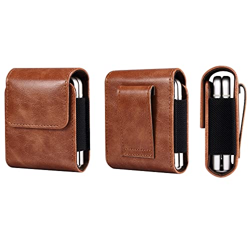 Niaoszhex Universal Folding Screen Phone Case Cover Phone Holster Gürteltasche für: Samsung Galaxy Z Flip/Flip3 5G/Flip4/Flip5,Huawei P50 Pocket, Motorola Razr 5G/Razr 2019 usw.(3259 braun) von Niaoszhex