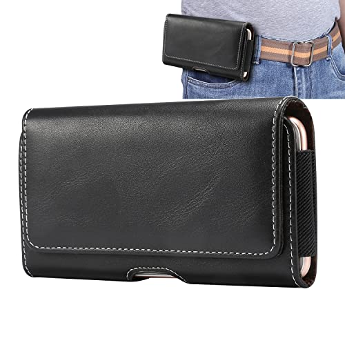 Niaoszhex Universal-Handytasche, Gürtelclip-Holster, horizontale Gürteltasche für: iPhone 13/14/15/16/Plus/Pro/Max, Samsung S23/S24/S25/Lite/Plus/Ultra/A53/A54 (6,9" Schwarz 9318) von Niaoszhex