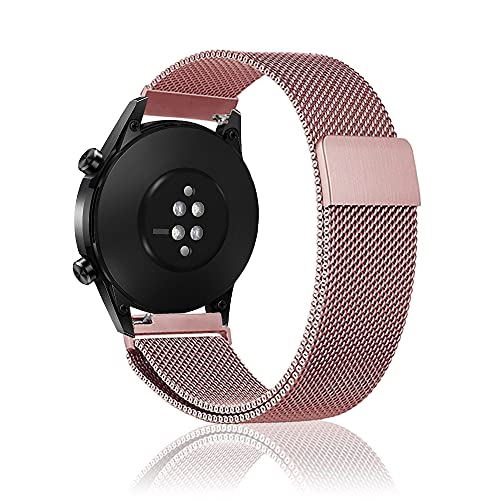 Niboow 20mm Armband Kompatibel mit Huawei Watch GT 3 Pro 43mm/Watch GT 3 42mm/Watch GT 2 42mm/Watch 2, Edelstahl Einstellbar Magnetversch Uhrenarmband für Honor Magic Watch 2 42mm - Rosa Niboow 20mm Armband Kompatibel mit Huawei Watch GT 3 Pro 43mm/Watch GT 3 42mm/Watch GT 2 42mm/Watch 2, Edelstahl Einstellbar Magnetversch Uhrenarmband für Honor Magic Watch 2 42mm - Rosa von Niboow