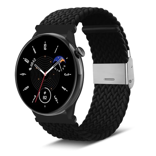 Niboow 20mm Armband für Amazfit GTR Mini/GTS 4/GTS 4 Mini/GTS 2 Mini/GTS 3/GTS 2/GTS 2e, Geflochtenes Nylon Ersatzband Armband für Amazfit Bip 3 Pro/Bip 3/Bip S/Bip U Pro/Bip S Lite - Schwarz Niboow 20mm Armband für Amazfit GTR Mini/GTS 4/GTS 4 Mini/GTS 2 Mini/GTS 3/GTS 2/GTS 2e, Geflochtenes Nylon Ersatzband Armband für Amazfit Bip 3 Pro/Bip 3/Bip S/Bip U Pro/Bip S Lite - Schwarz von Niboow
