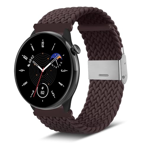 Niboow 20mm Armband für Amazfit GTR Mini/GTS 4/GTS 4 Mini/GTS 2 Mini/GTS 3/GTS 2/GTS 2e, Geflochtenes Uhrenarmbänder Ersatzband für Amazfit Bip 3 Pro/Bip 3/Bip S/Bip U Pro (Lila) von Niboow