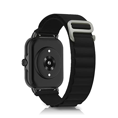 Niboow 20mm Armband für Amazfit GTR Mini/GTS 4/GTS 4 Mini/GTS 3/GTS 2 Mini/GTS 2/GTS, Nylon G-Haken Uhrenarmband Ersatzarmband für Amazfit Bip 3 Pro/Bip 3/Bip/Bip S/Bip Lite/Bip U Pro - Schwarz von Niboow