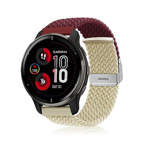 Niboow 20mm Armband für Garmin Venu Sq 2/Venu Sq 2 Music/Venu Sq/Venu Sq Music/Venu 2 Plus/Venu, Nylon Weben Ersatzarmband Armbänder für Garmin Vivoactive 5/Vivoactive 3/Forerunner 245-Aprikosen Rot Niboow 20mm Armband für Garmin Venu Sq 2/Venu Sq 2 Music/Venu Sq/Venu Sq Music/Venu 2 Plus/Venu, Nylon Weben Ersatzarmband Armbänder für Garmin Vivoactive 5/Vivoactive 3/Forerunner 245-Aprikosen Rot von Niboow