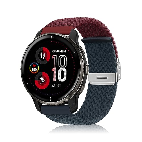 Niboow 20mm Armband für Garmin Venu Sq 2/Venu Sq 2 Music/Venu Sq/Venu Sq Music/Venu 2 Plus/Venu, Nylon Weben Ersatzarmband Armbänder für Garmin Vivoactive 5/Vivoactive 3/Forerunner 245-Blau Rot Niboow 20mm Armband für Garmin Venu Sq 2/Venu Sq 2 Music/Venu Sq/Venu Sq Music/Venu 2 Plus/Venu, Nylon Weben Ersatzarmband Armbänder für Garmin Vivoactive 5/Vivoactive 3/Forerunner 245-Blau Rot von Niboow