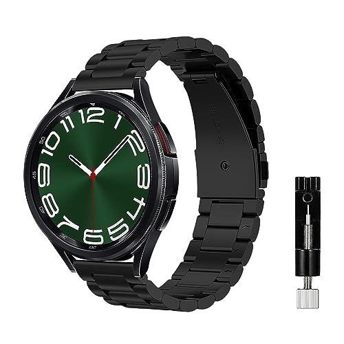 Niboow 20mm Armband für Samsung Galaxy Watch FE/Galaxy Watch 7/6/5/4 40mm 44mm, Galaxy Watch 6 Classic 43mm 47mm, Edelstahl Metall Ersatzarmband für Samsung Galaxy Watch 5 Pro 45mm - Schwarz Niboow 20mm Armband für Samsung Galaxy Watch FE/Galaxy Watch 7/6/5/4 40mm 44mm, Galaxy Watch 6 Classic 43mm 47mm, Edelstahl Metall Ersatzarmband für Samsung Galaxy Watch 5 Pro 45mm - Schwarz von Niboow