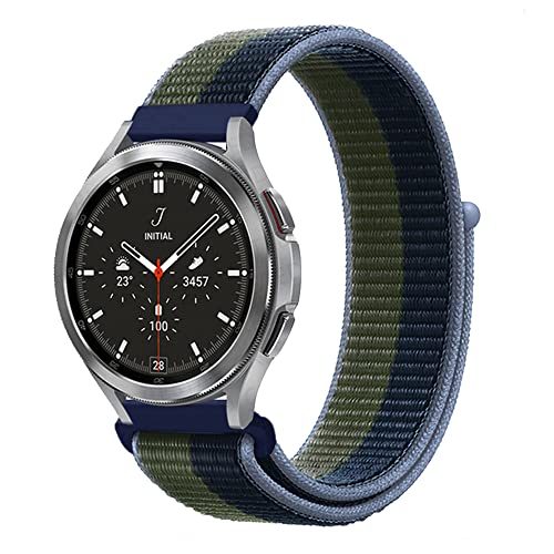 Niboow 22mm Armband Kompatibel mit Samsung Galaxy Watch 3 45mm, Nylon Solo Loop Ersatzband für Samsung Gear S3 Frontier/Samsung Gear S3 Classic/Samsung Galaxy Watch 46mm/Samsung Gear S-Blau/Grün von Niboow