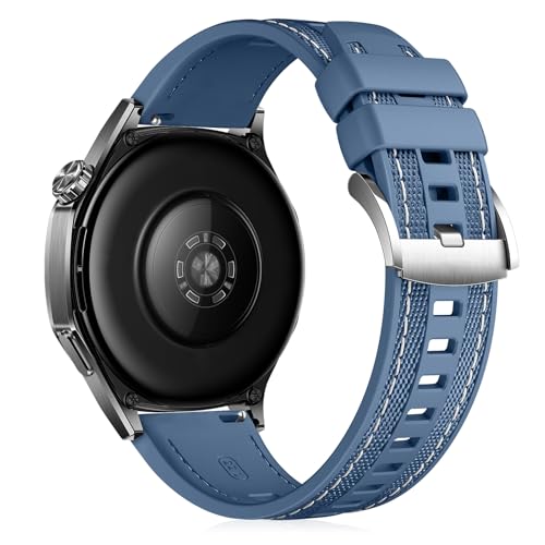Niboow 22mm Armband für Huawei Watch GT 5 / GT5 Pro / GT4 / GT3 46mm / GT Runner, Silikon Herren Damen Ersatzarmband Armbänder für Huawei Watch 4 46mm / Watch 4 Pro 48mm / Watch 3 - Blau Niboow 22mm Armband für Huawei Watch GT 5 / GT5 Pro / GT4 / GT3 46mm / GT Runner, Silikon Herren Damen Ersatzarmband Armbänder für Huawei Watch 4 46mm / Watch 4 Pro 48mm / Watch 3 - Blau von Niboow