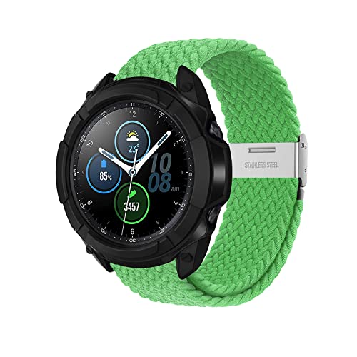 Niboow 22mm Armband für Xiaomi Watch 2 Pro/Watch S1/S1 Active/Mi Watch/Samsung Galaxy Watch 3 45mm, Nylon Armbänder für Samsung Gear S3 Frontier/S3 Classic/Gear S/Galaxy Watch 46mm - Hellgrün von Niboow