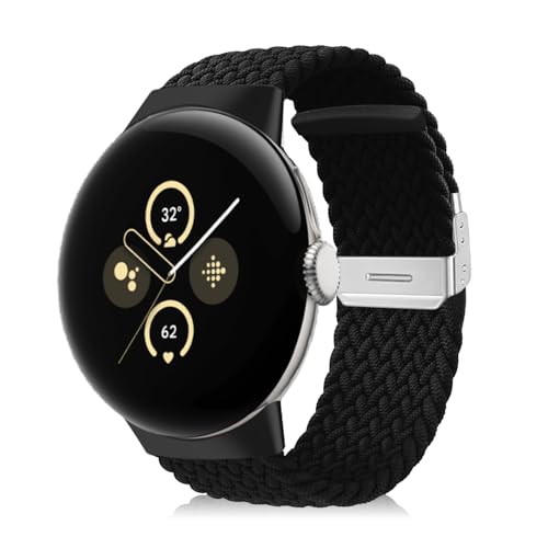 Niboow Armband für Google Pixel Watch 3 41mm 2024, Herren Damen Elastisch Geflochtene Ersatzarmbänder, Nylon Ersatzband Armband für Google Pixel Watch 3 41mm 2024 - Schwarz Niboow Armband für Google Pixel Watch 3 41mm 2024, Herren Damen Elastisch Geflochtene Ersatzarmbänder, Nylon Ersatzband Armband für Google Pixel Watch 3 41mm 2024 - Schwarz von Niboow