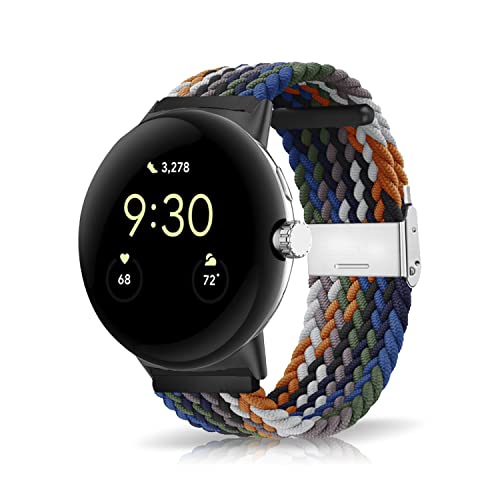Niboow Armband für Google Pixel Watch 3 41mm 2024 / Pixel Watch 2 2023 / Pixel Watch 2022, Geflochtene Nylon Ersatzarmbände für Google Pixel Watch 3 41mm / Pixel Watch 2 / Pixel Watch 1 - Cowboy Bunt Niboow Armband für Google Pixel Watch 3 41mm 2024 / Pixel Watch 2 2023 / Pixel Watch 2022, Geflochtene Nylon Ersatzarmbände für Google Pixel Watch 3 41mm / Pixel Watch 2 / Pixel Watch 1 - Cowboy Bunt von Niboow