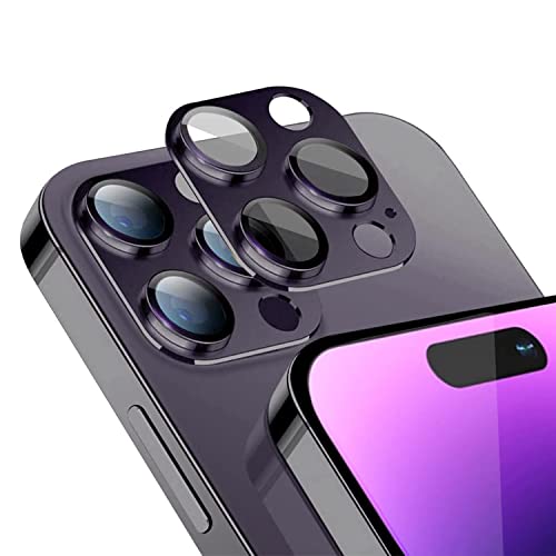 Niboow Kameraschutz Kompatibel mit iPhone 14 Pro/14 Pro Max, Anti-Kratzer HD Klar Kameraschutz, Aluminiumlegierung Schutzglas Kamera Linse Schutzfolie Kompatibel mit iPhone 14 Pro/14 Pro Max-Violett von Niboow