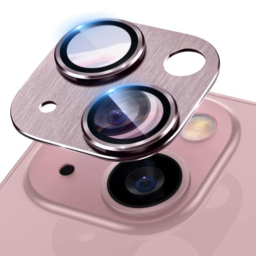 Niboow Kameraschutz Kompatibel mit iPhone 15/15 Plus, Anti-Kratzer HD Klar Kameraschutz, Aluminiumlegierung Schutzglas Kamera Linse Schutzfolie Kompatibel mit iPhone 15/15 Plus - Rosa von Niboow