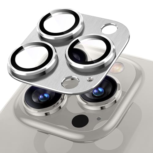Niboow Kameraschutz Kompatibel mit iPhone 15 Pro/15 Pro Max, Anti-Kratzer HD Klar Kameraschutz, Aluminiumlegierung Schutzglas Kamera Linse Schutzfolie für iPhone 15 Pro/15 Pro Max - Silber Niboow Kameraschutz Kompatibel mit iPhone 15 Pro/15 Pro Max, Anti-Kratzer HD Klar Kameraschutz, Aluminiumlegierung Schutzglas Kamera Linse Schutzfolie für iPhone 15 Pro/15 Pro Max - Silber von Niboow