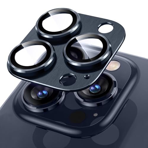 Niboow Kameraschutz Kompatibel mit iPhone 15 Pro / 15 Pro Max, Anti-Kratzer HD Klar Kameraschutz, Aluminiumlegierung Schutzglas Kamera Linse Schutzfolie für iPhone 15 Pro / 15 Pro Max - Dunkelblau Niboow Kameraschutz Kompatibel mit iPhone 15 Pro / 15 Pro Max, Anti-Kratzer HD Klar Kameraschutz, Aluminiumlegierung Schutzglas Kamera Linse Schutzfolie für iPhone 15 Pro / 15 Pro Max - Dunkelblau von Niboow