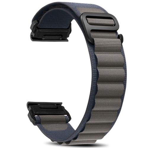 Niboow QuickFit 26mm Armband für Garmin Fenix 8 51mm/Fenix 7X Pro Solar/Fenix 7X/Fenix 6X/Fenix 6X Pro/Fenix 5X/Fenix 5X Puls, Nylon G-Haken Ersatzarmbänder für Garmin Enduro 3/Epix 2 Pro 51mm - Blau Niboow QuickFit 26mm Armband für Garmin Fenix 8 51mm/Fenix 7X Pro Solar/Fenix 7X/Fenix 6X/Fenix 6X Pro/Fenix 5X/Fenix 5X Puls, Nylon G-Haken Ersatzarmbänder für Garmin Enduro 3/Epix 2 Pro 51mm - Blau von Niboow