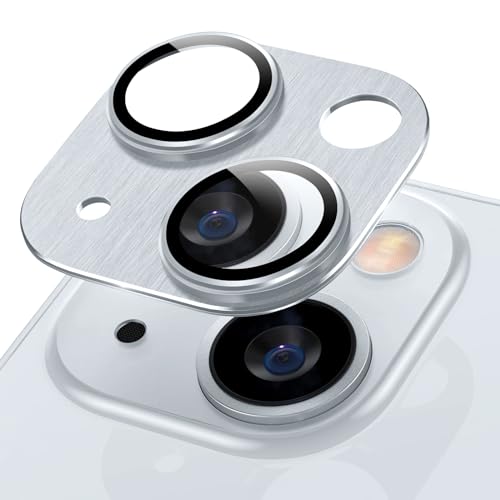 NicMool Kameraschutz für iPhone 15 / iPhone 15 Plus, Aluminiumlegierung Schutz Glas Folie Kratzfest Stoßfest HD-Klarheit 9H Panzer Schutzfolie Kamera für iPhone 15 / iPhone 15 Plus - Blau von NicMool