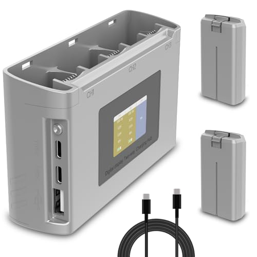 Mini 4K/Mini 2 Akku 2 Stück mit Ladestation, 2400mAh Intelligenter Akku für DJI Mini 2 SE/DJI Mini 4K Drohne, LCD Anzeige Zwei-Wege-Ladestation für Mini 2 Akku Mini 4K/Mini 2 Akku 2 Stück mit Ladestation, 2400mAh Intelligenter Akku für DJI Mini 2 SE/DJI Mini 4K Drohne, LCD Anzeige Zwei-Wege-Ladestation für Mini 2 Akku von Nicconology