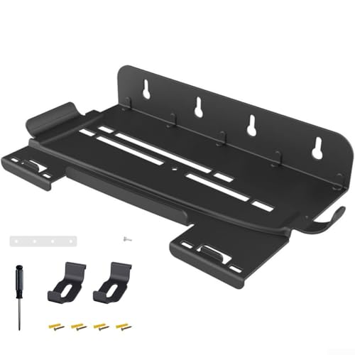 Niceminiwall Pro Konsole Wandhalterung PS5Slim Konsole Wandhalterung Haken Rack mit Griff Kopfhörer Haken Rack Stabile Halterung Einfach zu Installieren Gaming Zubehör (Schwarz) von Niceminiwall