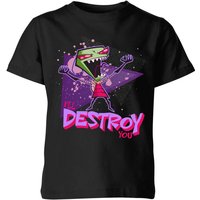 Invader Zim I'll Destroy You Kinder T-Shirt - Schwarz - 5-6 Jahre von Nickelodeon